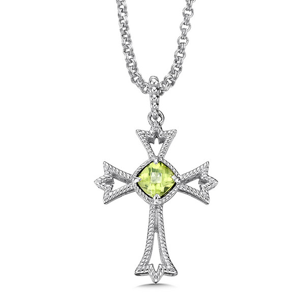 Peridot Pendant in Sterling Silver
