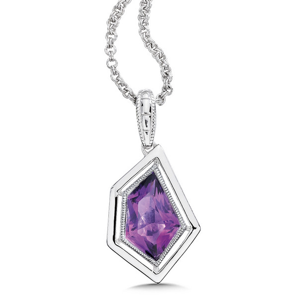 Amethyst Pendant in Sterling Silver