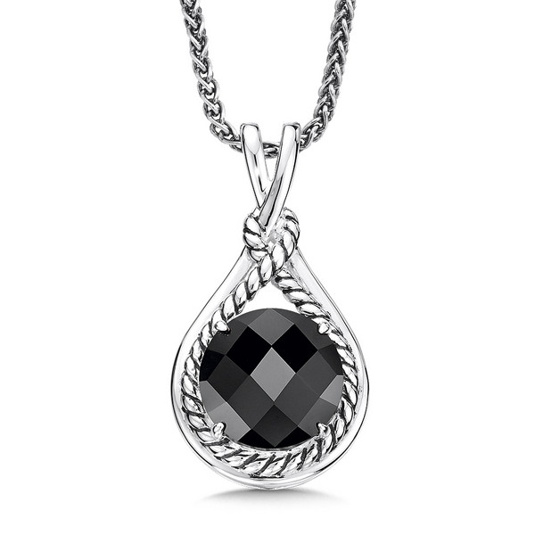 Onyx Pendant in Sterling Silver