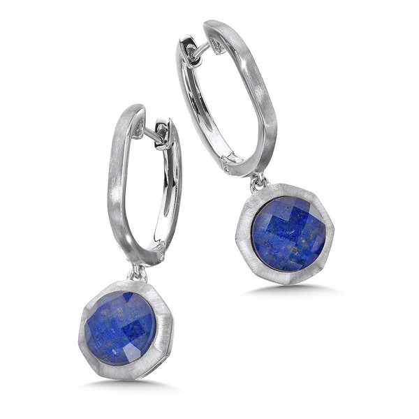 Lapis Earrings in Sterling Silver