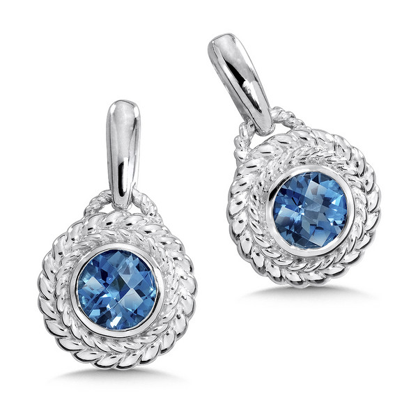 London Blue Topaz Earrings in Sterling Silver