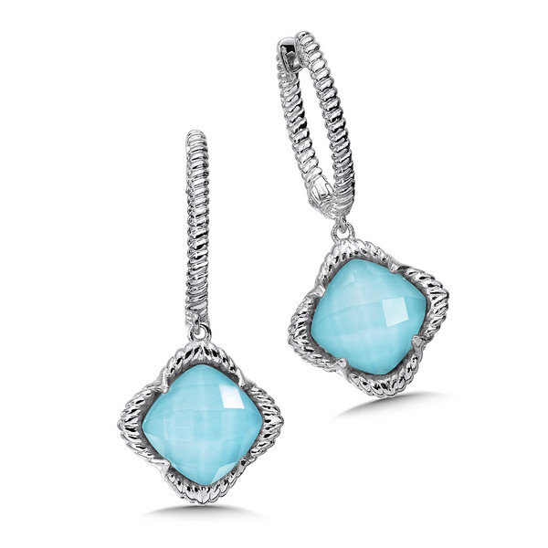 Turquoise Earrings in Sterling Silver