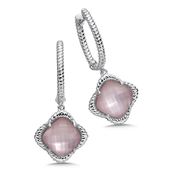 Rose Shell Earrings in Sterling Silver