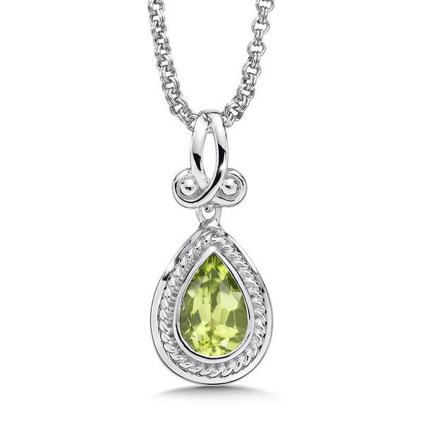 Peridot Pendant in Sterling Silver