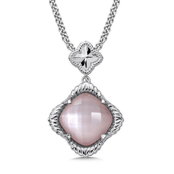 Rose Shell Pendant in Sterling Silver