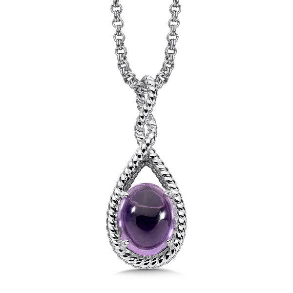 Amethyst Pendant in Sterling Silver