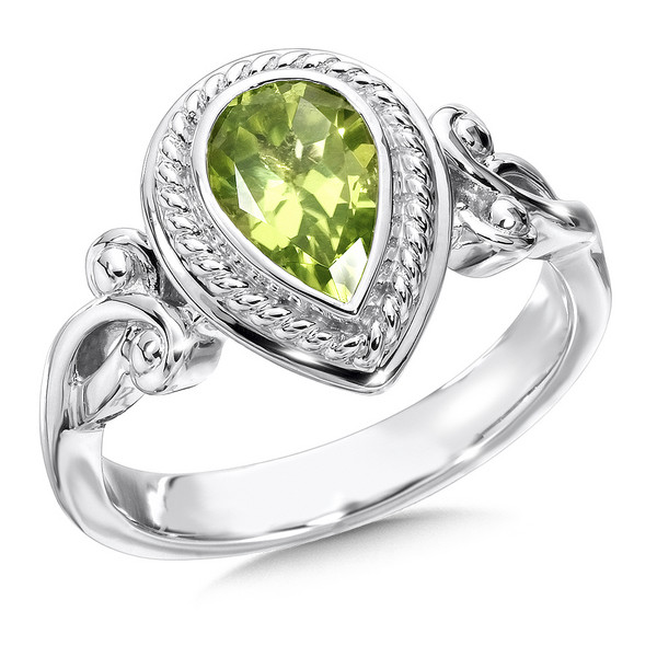 Peridot Ring in Sterling Silver