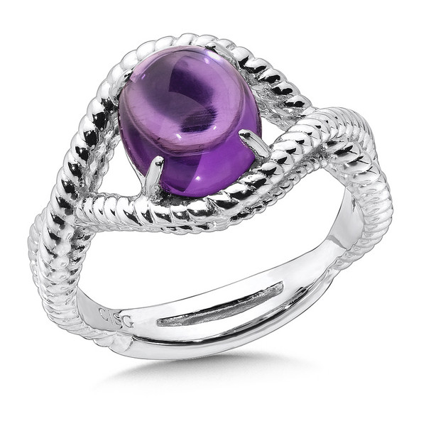 Amethyst Ring in Sterling Silver