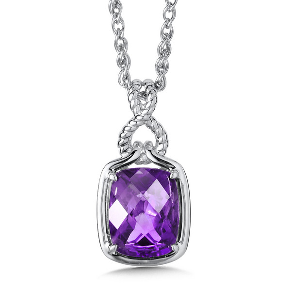 Amethyst Pendant in Sterling Silver