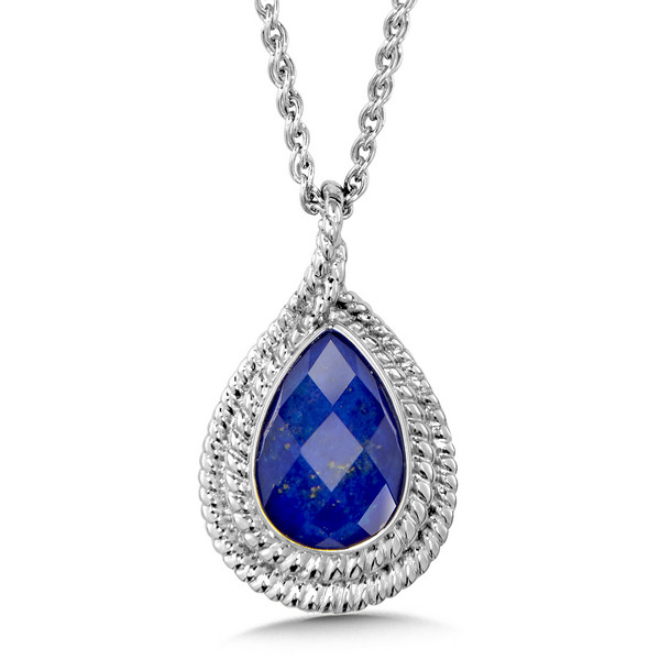 Lapis Pendant in Sterling Silver