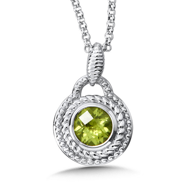 Peridot Pendant in Sterling Silver