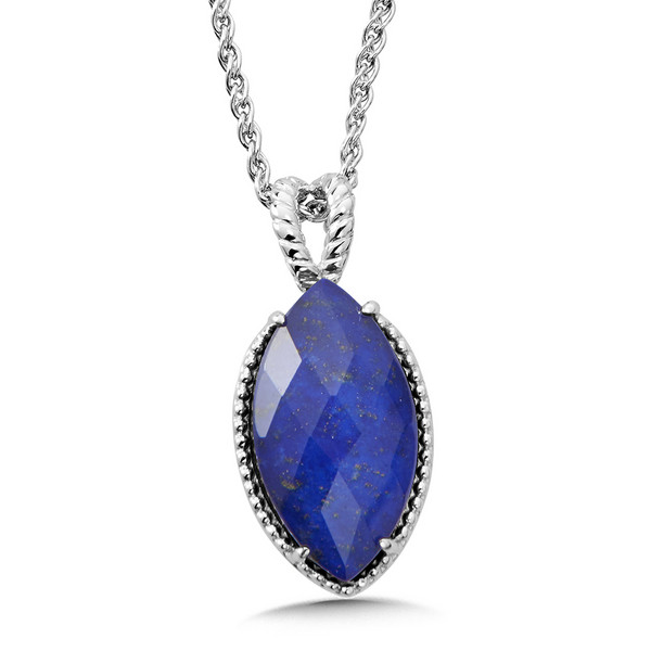 Lapis Pendant in Sterling Silver