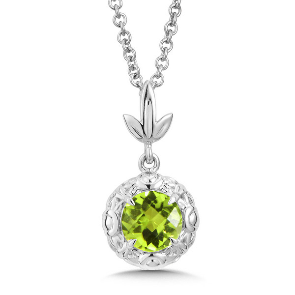 Peridot Pendant in Sterling Silver