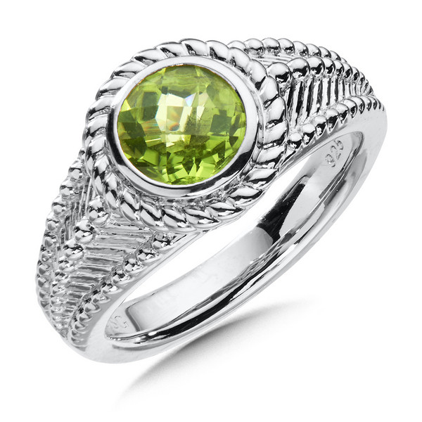 Peridot Ring in Sterling Silver