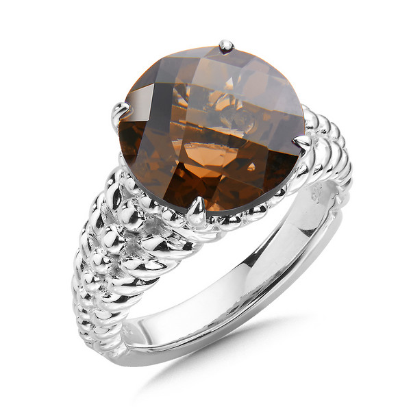 Smoky Quartz Ring in Sterling Silver