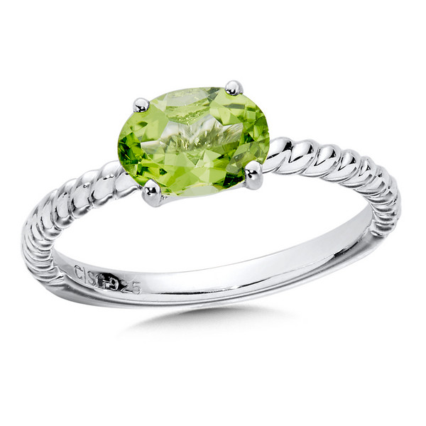 Peridot Ring in Sterling Silver