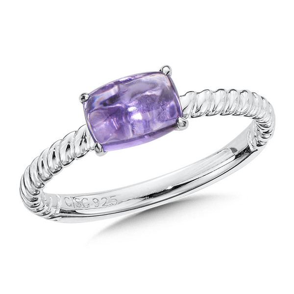 Amethyst Ring in Sterling Silver