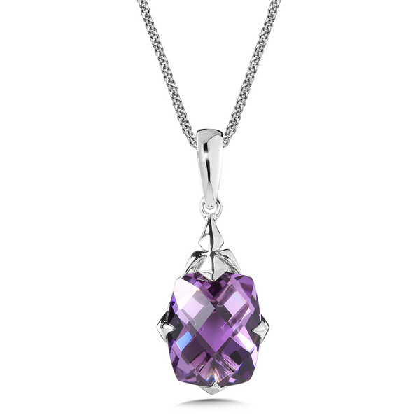 Amethyst Pendant in Sterling Silver