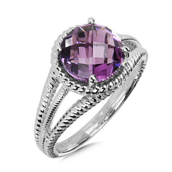 Amethyst Ring in Sterling Silver