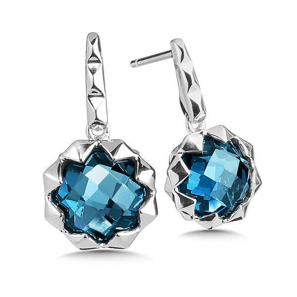 London Blue Topaz Earrings in Sterling Silver