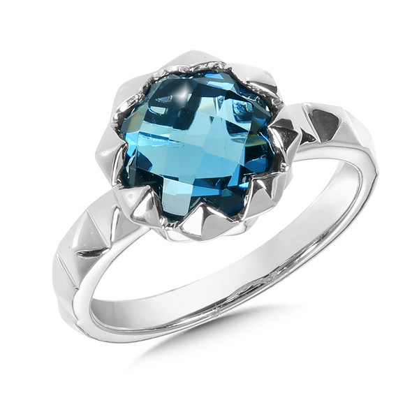 London Blue Topaz Ring in Sterling Silver