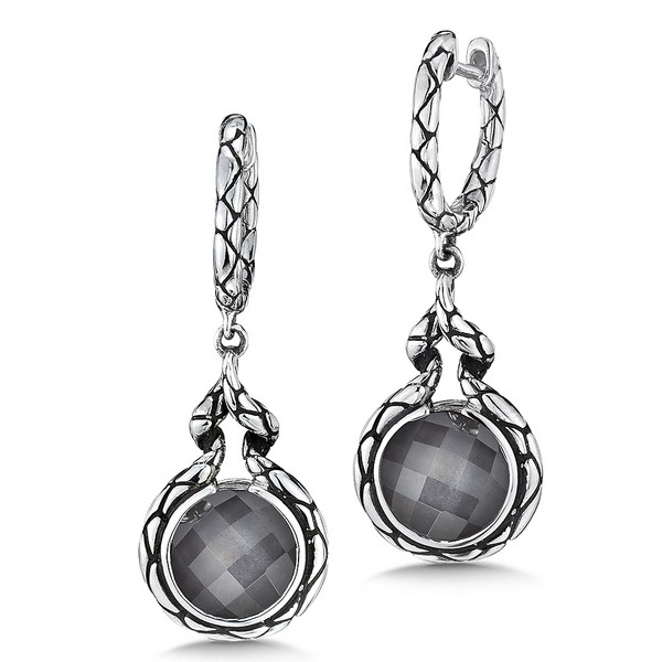 Hematite Earrings in Sterling Silver