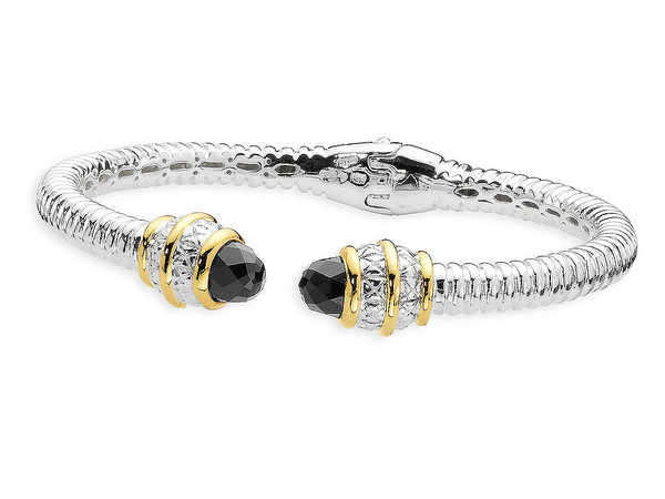 Onyx Bracelet in 18k Gold & Sterling Silver