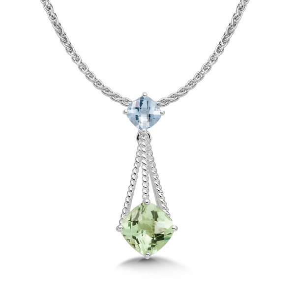 Aquamarine and hotsell amethyst necklace