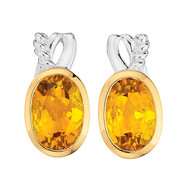 Citrine Earrings in 18k Gold & Sterling Silver