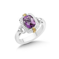 Amethyst Ring in 18k Gold & Sterling Silver