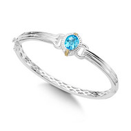 Blue Topaz Bracelet in 18k & Sterling Silver