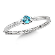 Blue Topaz Bracelet in Sterling Silver