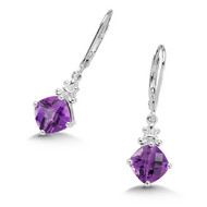 Amethyst Earrings in Sterling Silver