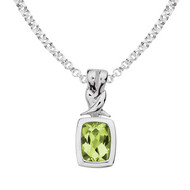 Peridot Pendant in Sterling Silver