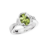 Peridot Ring in Sterling Silver