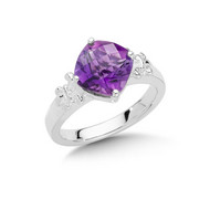 Amethyst Ring in Sterling Silver