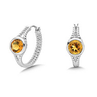 Citrine Earrings in Sterling Silver