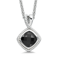 Onyx Pendant in Sterling Silver