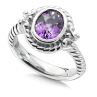 Amethyst Ring in Sterling Silver