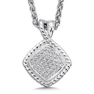 Diamond Pendant in Sterling in Sterling