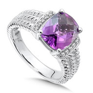  Amethyst Ring in Sterling Silver