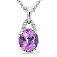 Amethyst Pendant in Sterling Silver