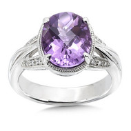 Amethyst Ring in Sterling Silver