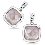 Pink Shell Earrings in Sterling Silver