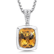  Citrine Pendant in Sterling Silver