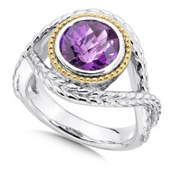 Amethyst Ring in 18k Gold & Sterling Silver