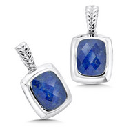 Lapis Earrings in Sterling Silver