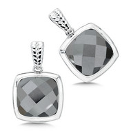 Hematite Earrings in Sterling Silver