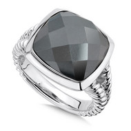 Hematite Ring in Sterling Silver