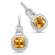 Citrine Earrings in Sterling Silver